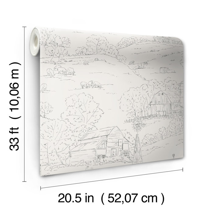 York Wallcoverings Toile Wallpaper & Reviews Wayfair